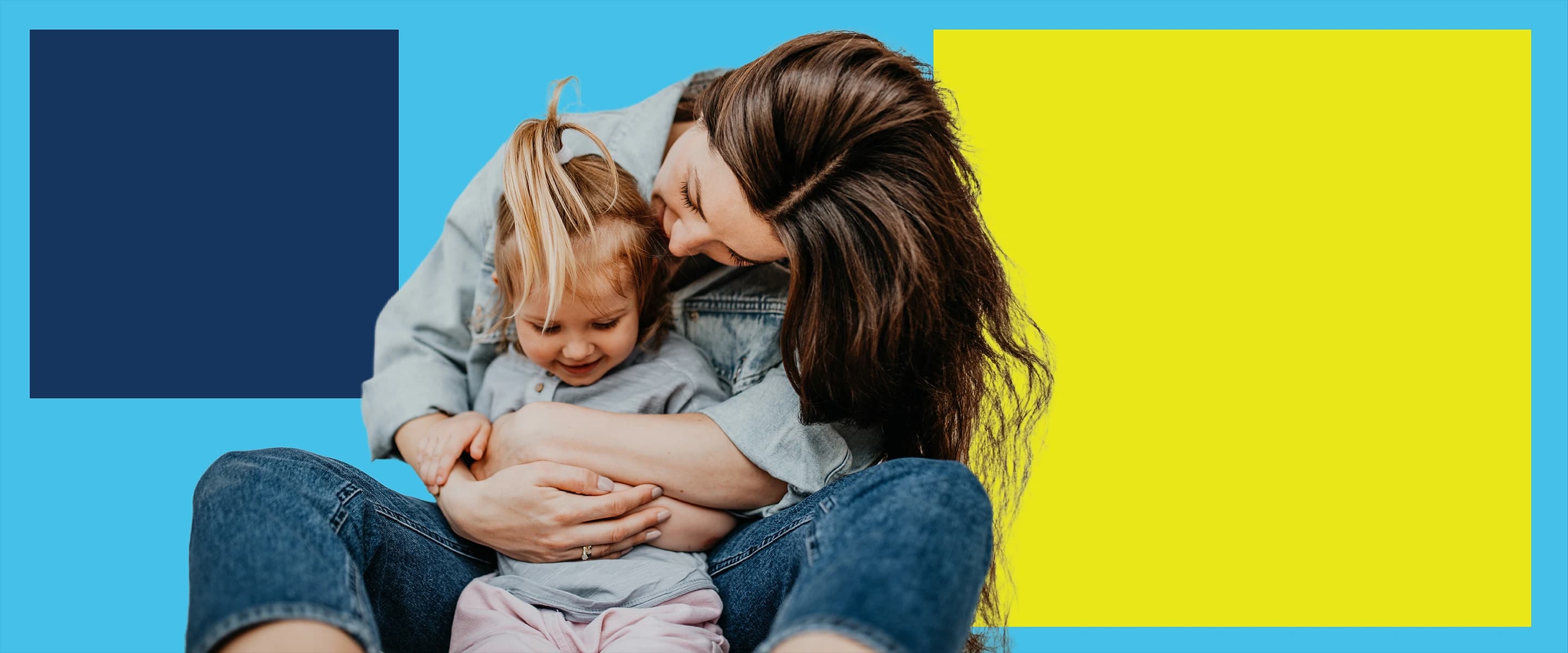 A parent and child at Nova North Commons