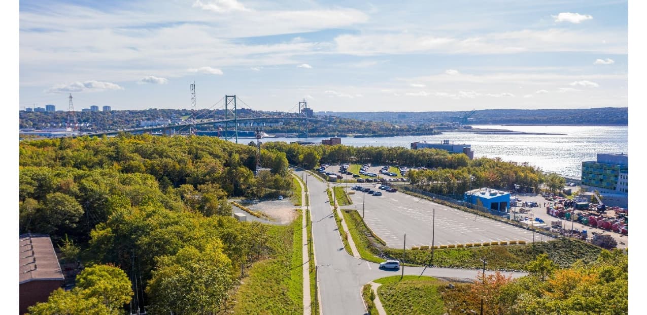 Bedford Institute of Oceanography, Canadian Coast Guard base, and entrance to Bedford Basin