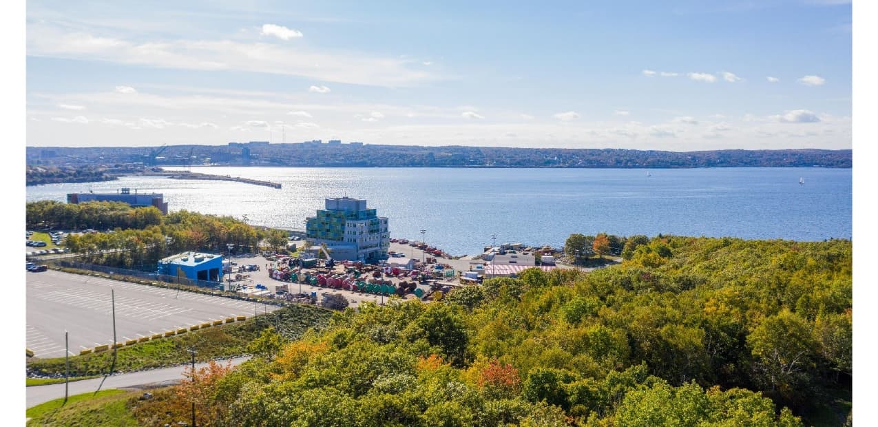 Coast Guard base and Bedford Basin. Halifax West and Bedford across the basin